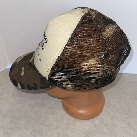 Vtg Deer hunting camo hat Men Snapback Lenny Jim’s Big Buck Contest Cap San Sun - Picture 5 of 13
